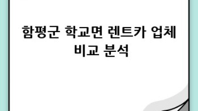 함평군 학교면 렌트카, 어디서 빌릴까요?